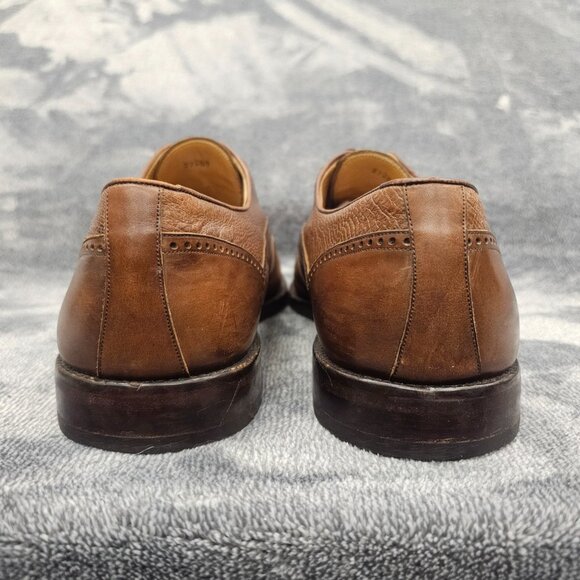 MEZLAN Genuine Ostrich Dress Shoes Mens 13M Derby Loafer brown lace-up oxford main image 4